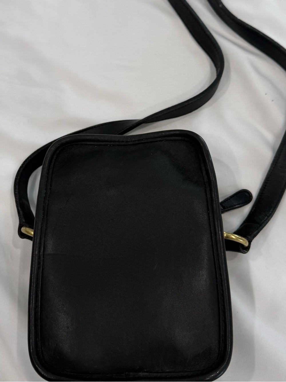 COACH VTG Kit Black Leather Crossbody 9973 # Style Camera Bag Zip Closure. - Picture 4 of 8